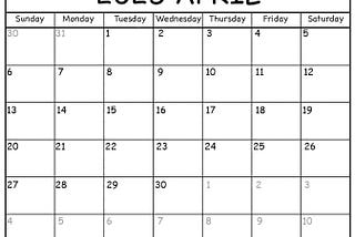 Designing the April 2025 Calendar: A Staff-Centric Approach