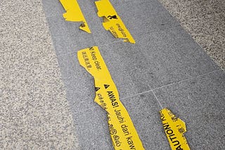 are floor guide stickers effective in public transport linkway?