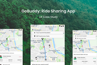 Go Buddy: Ride-Sharing App | UX Case study