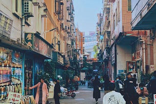 A corner of Dafen Oil Painting Village