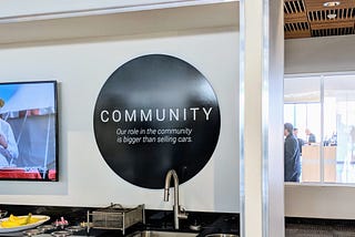 Community, and stuff companies say.