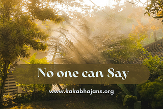 No one can say