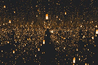 Black and gold lanterns