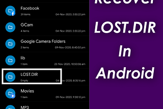 How to Recover Files From Lost.Dir?