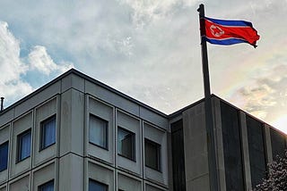 Berlin: What’s the flag of North Korea doing atop a central Berlin building?