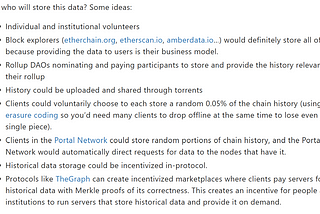 The Endgame bottleneck: historical storage