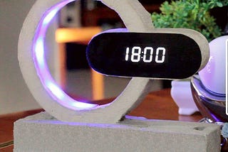 Arduino Based Concrete Clock With Touchless Night Lamp