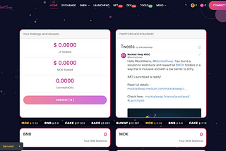 Mocktail Swap — new AMM platfrom for swap tokens, farms and staking.