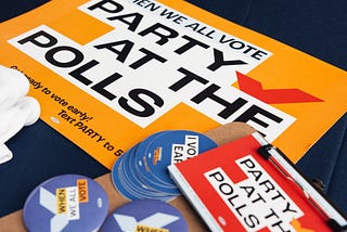 Photo of Party at the Polls paraphanelia.