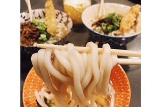 Beef udon noodle soup