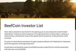 BeefCoin Investor List