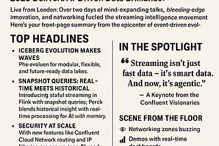 Agentic AI, Streaming Futures & London Calling: Our Team’s Dive into Confluent Current 2025
