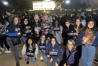 The Delegation of Marquette in front of the White House at a vigil asking for the repeal of Title 42: the health action closing the borders to lawful asylum seekers.