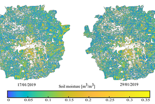 Soil moisture estimation from microwave satellite images (Big data)
