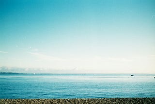 beautiful seascape in blues