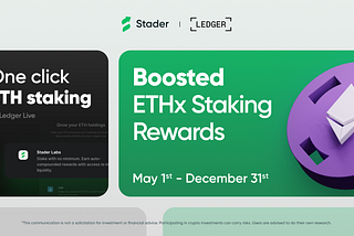 One-Click ETH Staking on Ledger Live with Stader
