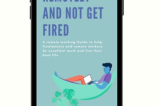 An ebook about working remotely being displayed on a mobile screen