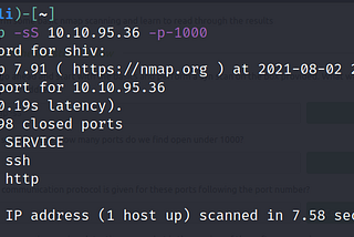 TryHackMe(THM) : Nmap