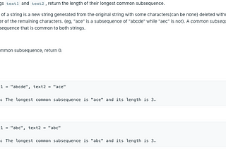 Longest Common Subsequence