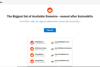 Subreddit-Domains Post launch Overview.