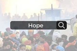 I am searching for hope.
