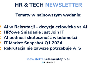 Newsletter HR & Tech 24.04.2024 — wiadomości ze świata HR i Technologii
