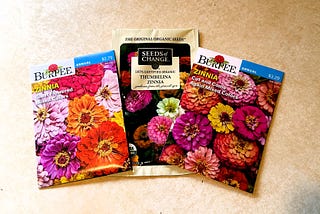 The Trusty Gardener-Starting Zinnias and Herbs From Seed