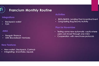 Monthly Routine (October 2022)