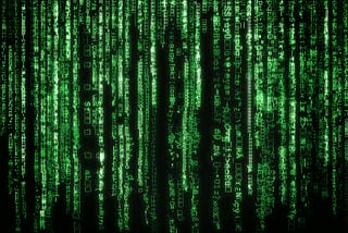 Image of the Matrix’s “digital rain”