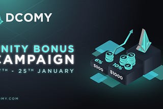 In the voyage of materializing the Decentralized Economy, DCOMY would love to offer a Unity Bonus…