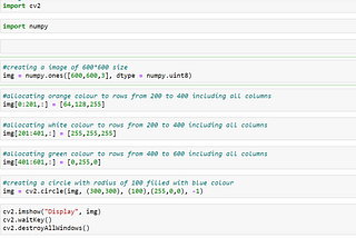 Operations on Image in OpenCV