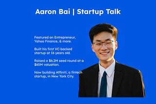 Aaron Bai Gives FinTech Startup Tips