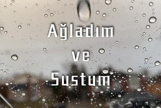 Şiir, edebyat, şarkı, müzik… Ağladım ve Sustum Bir şiir ve bir şarkı… “Ağlama sesleriyle başlayan hayat,sükûta yaklaşır adım adım.”