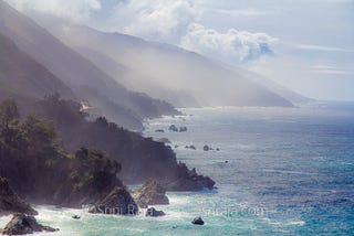 Mid Day Pacific Fog, Big Sur, California