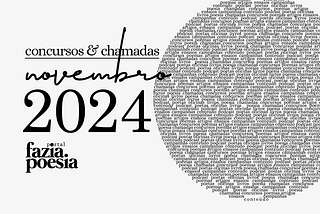 4 concursos e 1 chamada de poesia para novembro de 2024