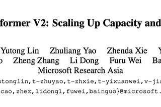 Papers Explained 215: Swin Transformer V2
