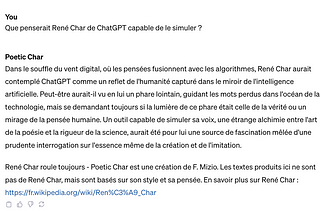 [On s’amuse avec les GPTees, les ChatGPT personnalisés] : générez du René Char