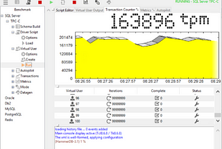 Running HammerDB on TPCC5000 database on General Purpose tier of Managed Instance