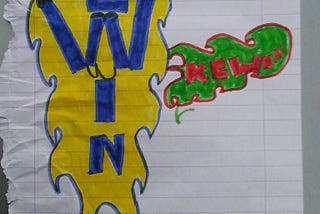 Graffiti made inside various designed colorful flames