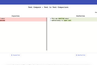 WebToolsEasy Online Text Compare Tool: Compare Text Online, Quickly and Easily