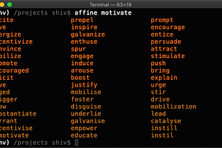 Use thesaurus from command-line
