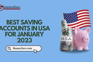 Saving Account with a Little Carfted Pig with Dollar Money and USA Flag