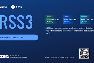 RSS3 has been Listed on ZBG