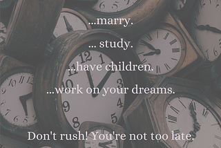 Don’t rush! You’re not too late.