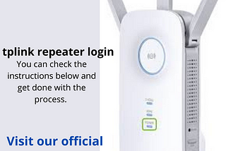 How to do tplink repeater login