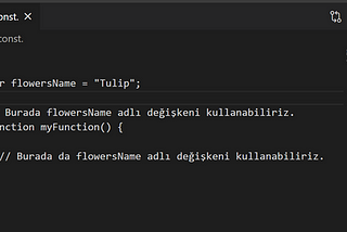 Javascript let, const. Kullanımı