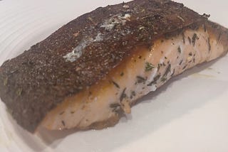 Cooked Salmon, seared to perfection and ready to be enjoyed