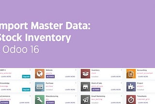 Import Master Data: Stock Inventory — Odoo 16