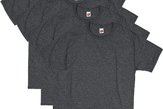 Men’s Essentials T-shirt Pack, Crewneck Cotton T-shirts for Men, 4 Or 6 Pack Available