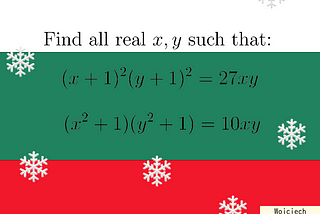 Simultaneous equation from the Bulgarian Winter Tournament 2024